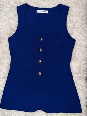 Amanda Uprichard Cobalt Blue Top Fabric Detail